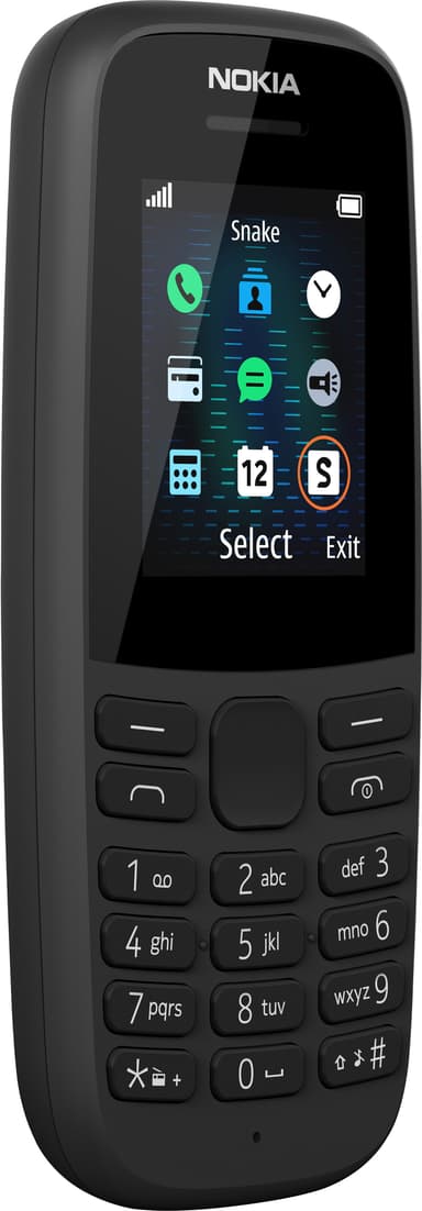 Nokia 105 mobiltelefon - (sort) - 2G