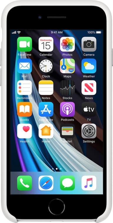 iPhone SE Gen. 2 silikondeksel (hvit)