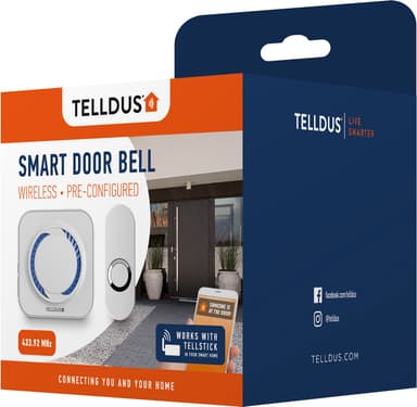 Telldus trådløs ringeklokke + ringeknapp