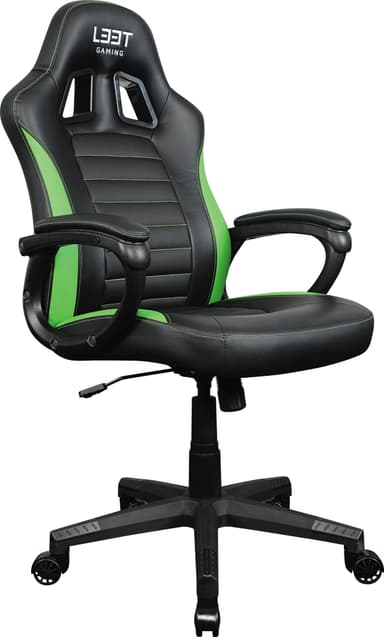 L33T Gaming Encore gamingstol (sortgrønn) Gamingstol og L33T Gaming Encore gamingstol (sortgrønn) Gamingstol og