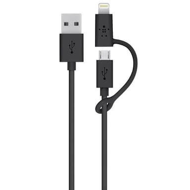 Belkin Mikro USB-kabel med Lightning-adapter (sort)