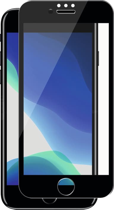 Panzer Full-Fit iPhone 6/6s/7/8/SE Gen. 2/3 skjermbeskytter (sort)