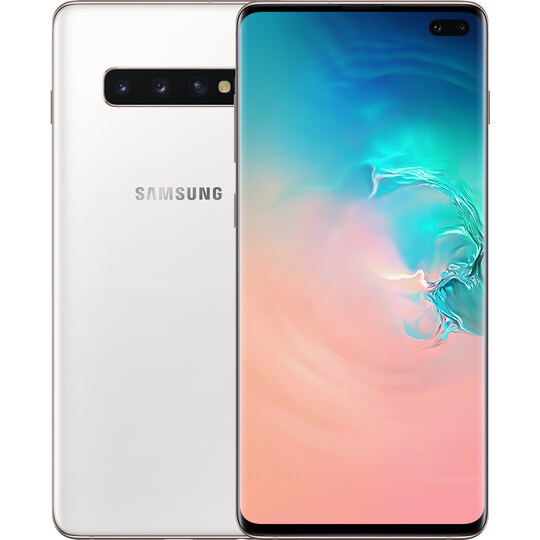 Samsung Galaxy S10 Plus smarttelefon 8/128GB (keramisk hvit)