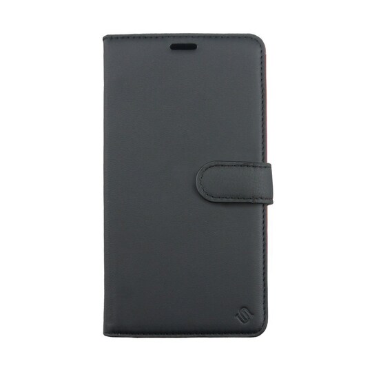Miljøvennlig ekte lær iPhone SE/8/7/6 2 in 1 lommebok deksel - Black/Red