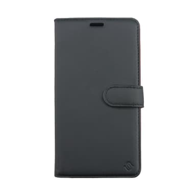 Miljøvennlig ekte lær iPhone SE/8/7/6 2 in 1 lommebok deksel - Black/Red