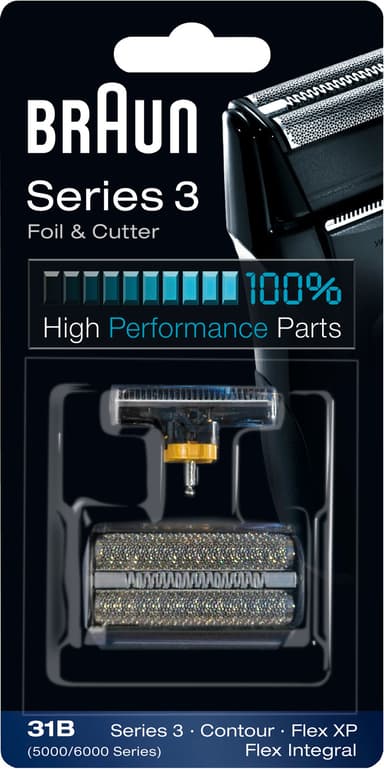 Braun Series 3 foil & cutter skjærehode 31B (sort)