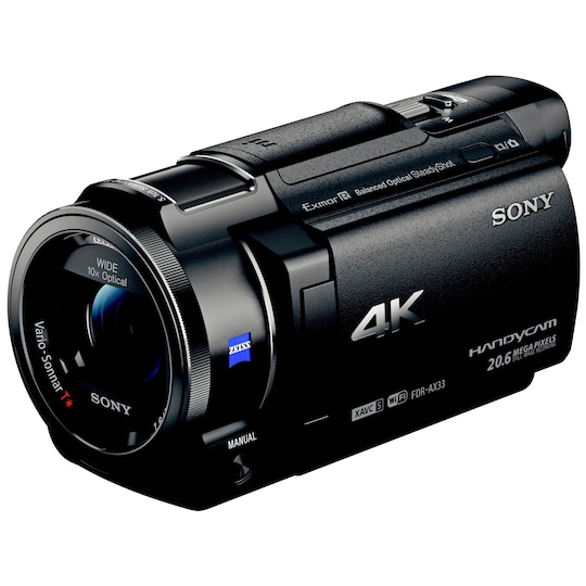 Sony FDR-AX33 4K videokamera (sort)