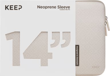 KEEP etui til bærbar PC 14" (taupe rhombe)