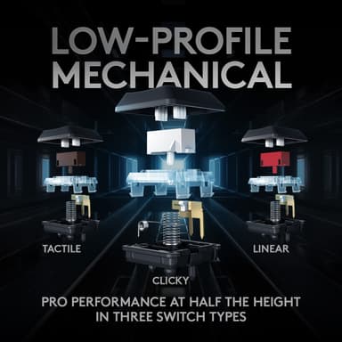 Logitech G915 Lightspeed tenkeyless gamingtastatur (GL Clicky)