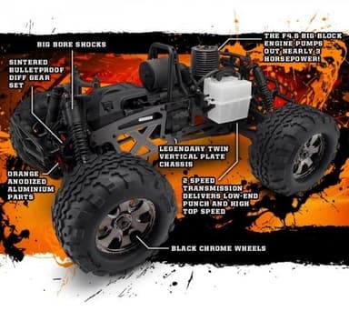HPI Savage X 4.6 1/8th scale 4WD nitro F4.6 engine