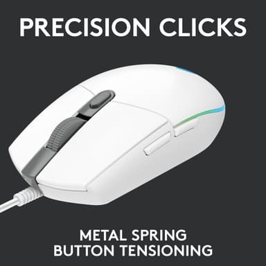 Logitech G203 Lightsync gamingmus (hvit)