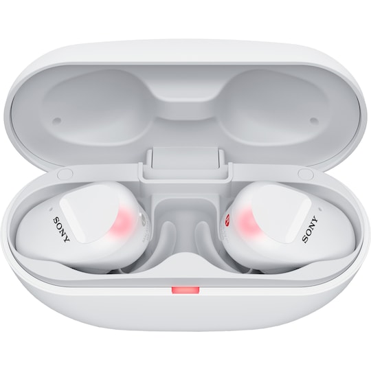 Sony WF-SP800N helt trådløse in-ear hodetelefoner (hvit)