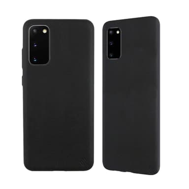Miljøvennlig ekte lær Samsung Galaxy S20 deksel - Black