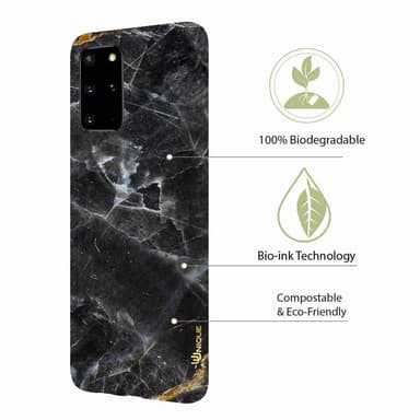 Miljøvennlig Samsung Galaxy S20+ trykt deksel - Black Marble