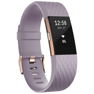 Fitbit Charge 2 aktivitetsmåler rosegulllavendel (S Fitbit Charge 2 aktivitetsmåler rosegulllavendel (S