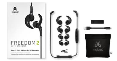 JayBird Freedom 2 trådløse in-ear hodetelefoner (sort)