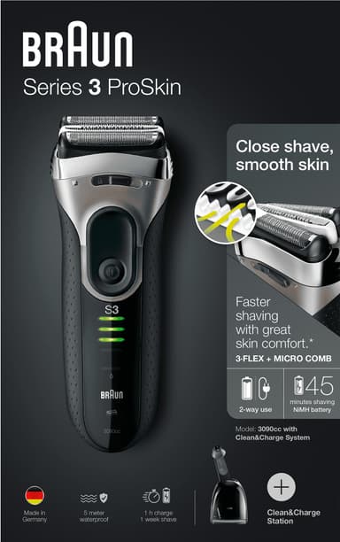 Braun Series 3 ProSkin barbermaskin 3090CC