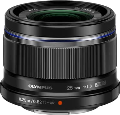 Olympus Zuiko 25mm f/1.8 fastobjektiv (sort)