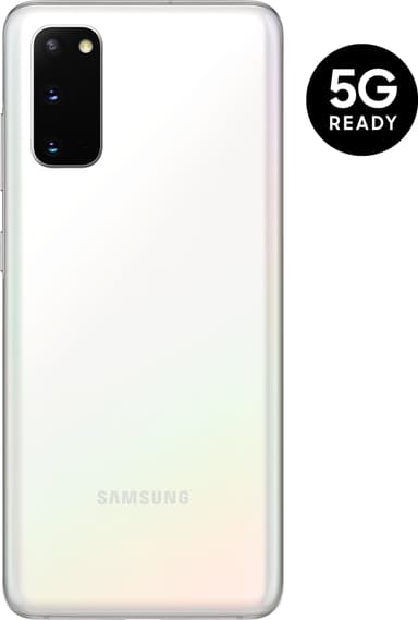 Samsung Galaxy S20 5G smarttelefon 12/128GB (cloud white)