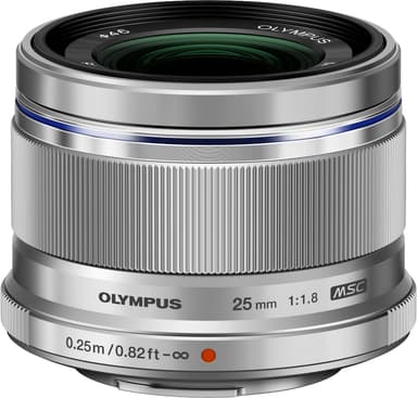 Olympus Zuiko 25mm f/1.8 fastobjektiv (sølv)