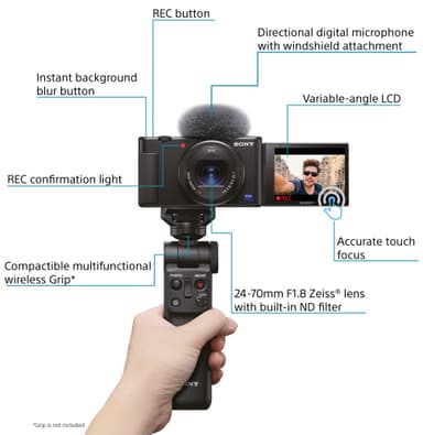 Sony digitalkamera til vlogging ZV-1