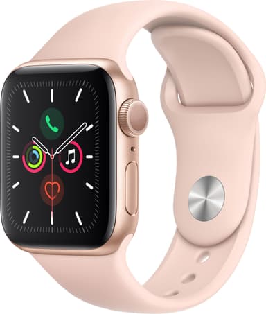 Apple Watch Series 5 40mm (gull alu/sandrosa sportsreim)