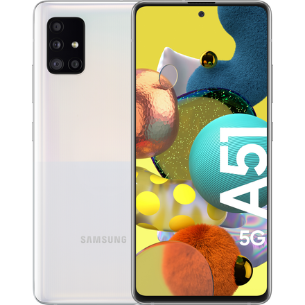 Samsung Galaxy A51 5G smarttelefon (hvit)