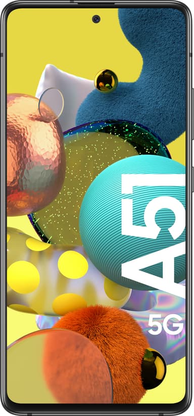 Samsung Galaxy A51 5G smarttelefon (sort)