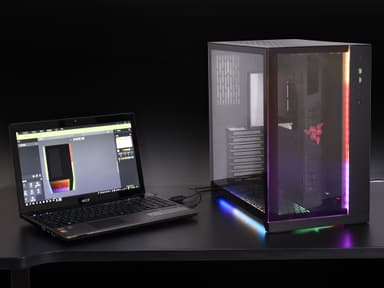 Lian Li Pc O11 Dynamic Midi Tower Tempered Glass Razer Edition Elkjop