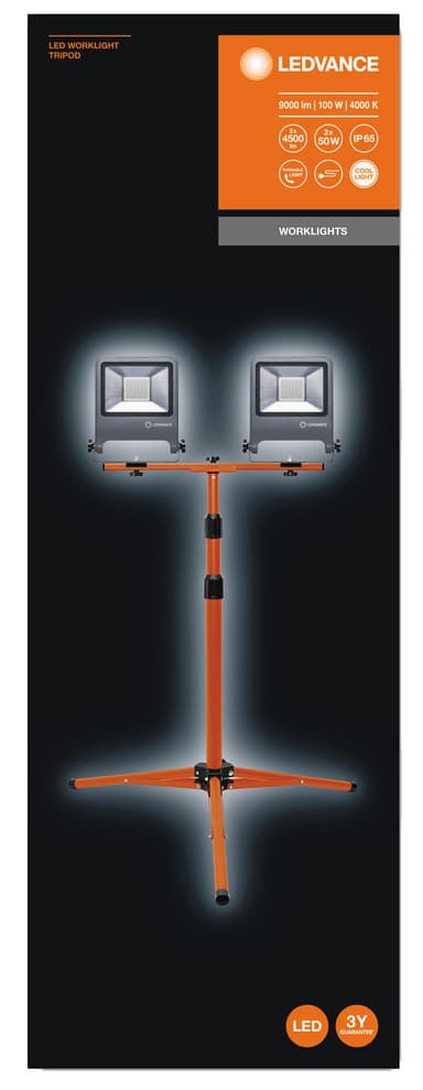 Ledvance LED arbeidslampe med tripod 2x50W