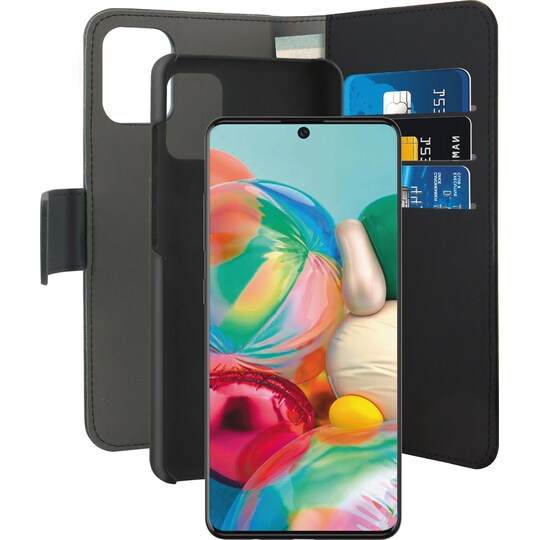Puro 2-i-1 lommebokdeksel til Samsung Galaxy A71 (sort)