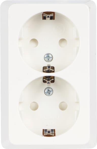 Nordic Quality påvegg dobbel stikkontakt