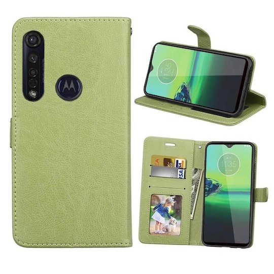 Lommebokdeksel 3-kort Motorola Moto G8 Play (XT2015-2)  - Grønn