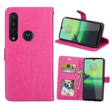 Lommebokdeksel 3-kort Motorola Moto G8 Plus (XT2019-2)  - Rosa