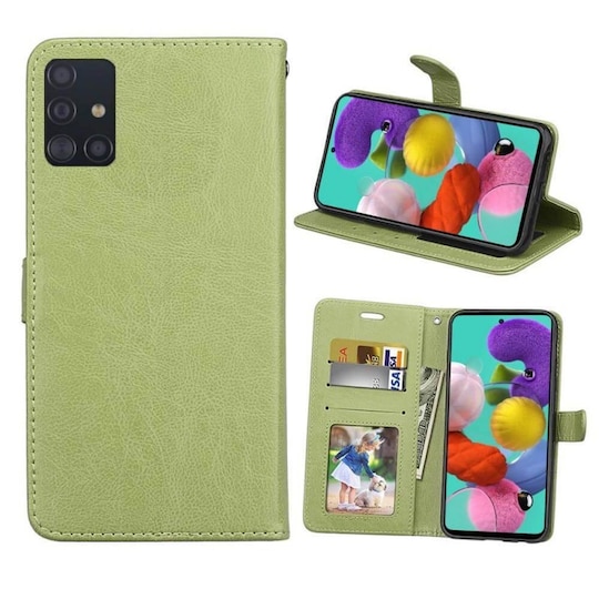 Lommebokdeksel 3-kort Samsung Galaxy A51 (SM-A515F)  - Grønn