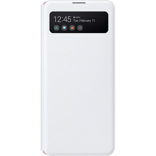 Samsung S View lommebokdeksel til Galaxy A41 (hvit)