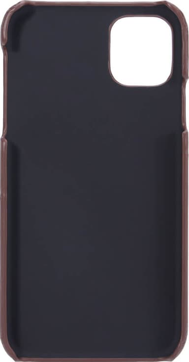 Onsala iPhone 11 skinndeksel med kortlomme (brun)