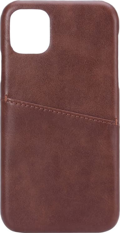Onsala iPhone 11 skinndeksel med kortlomme (brun)