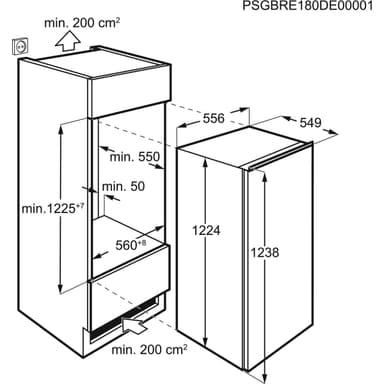 AEG fryseskap ABE812E6NF innebygd