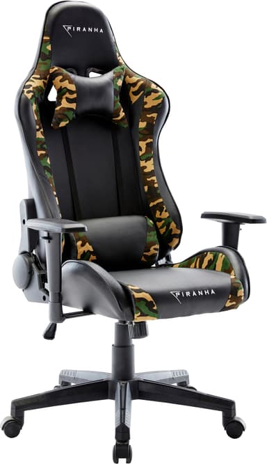 Piranha Bite gamingstol (sortkamuflasje) Gamingstol Elkjøp Piranha Bite gamingstol (sortcamouflage) Gamingstol Elkjøp