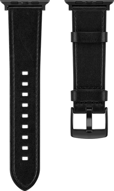 Sandstrøm Apple Watch lærrem 42/44/45/49 mm (sort)