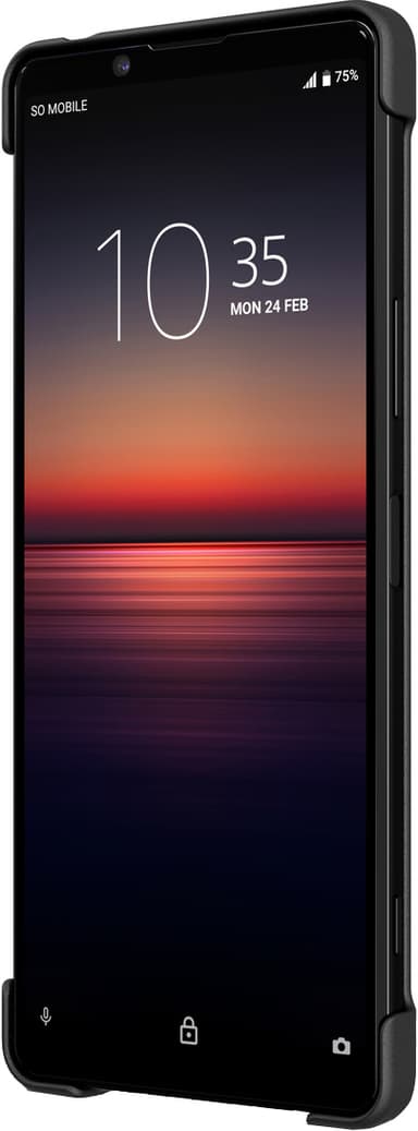 Sony Xperia 1 II Style Cover deksel med stativ (sort)