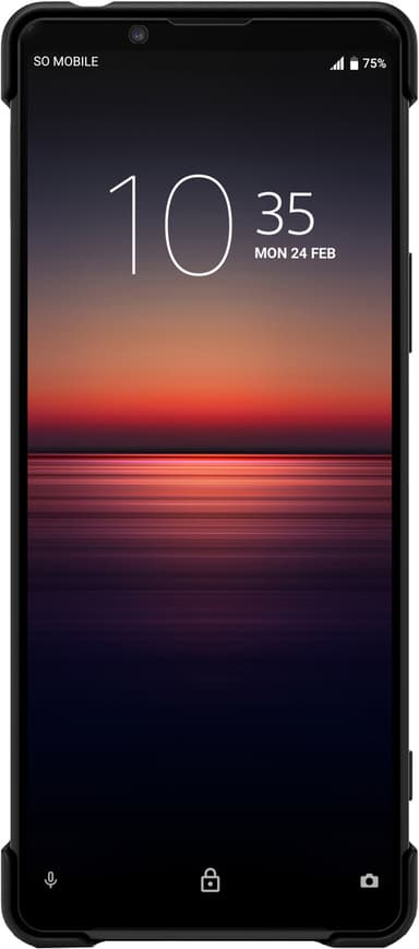 Sony Xperia 1 II Style Cover deksel med stativ (sort)