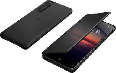 Sony Xperia 1 II Style Cover View deksel (sort)