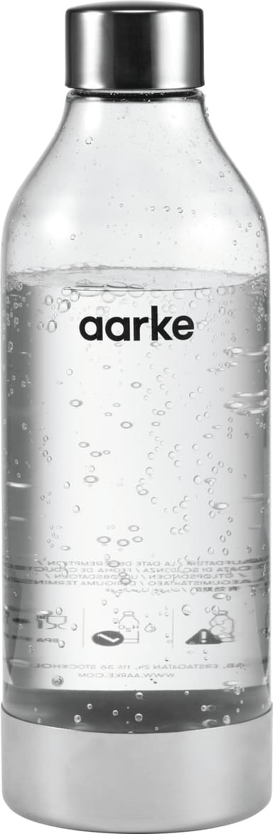 Aarke PET Polished Steel flaske til kullsyremaskin AA354007