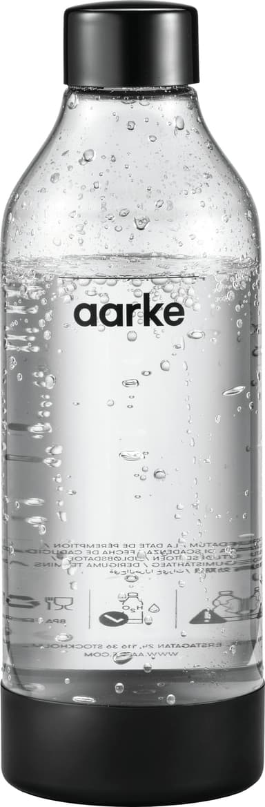 Aarke PET Black Chrome flaske til kullsyremaskin AA354008
