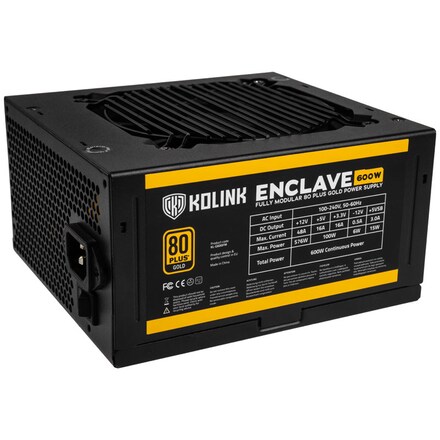 Kolink Enclave 80 PLUS Gold PSU, modular - 600 Watt