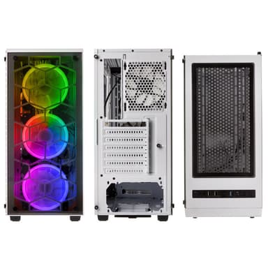 Kolink Observatory RGB Midi-Tower, Tempered Glass - White Window