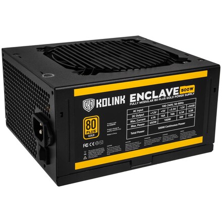 Kolink Enclave 80 PLUS Gold PSU, modular - 500 Watt