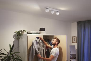 Philips Hue White Ambiance Buckram spotlysskinne (hvit/3x 5,5 W GU10)